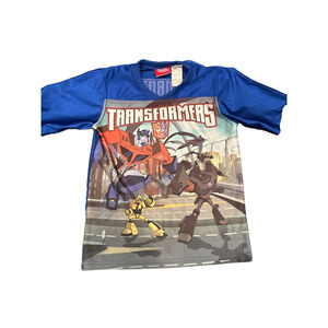 Transformers Boys Jersey Size 8 Optimus Prime Bumblebee Graphic Polyester